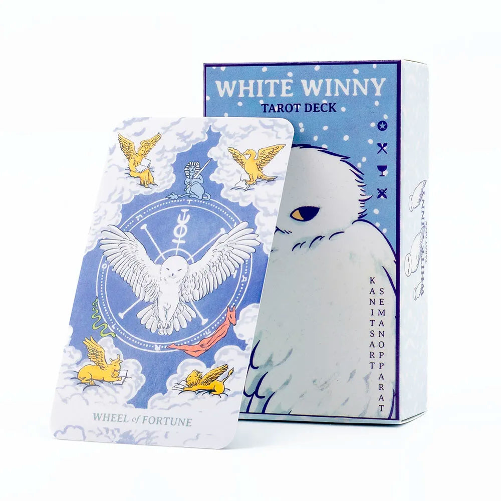🦉 White Winny Tarot – 80-Card Fortune Telling & Divination Deck with PDF Guidebook for Intuitive Readings, Self-Discovery & Party Board Game