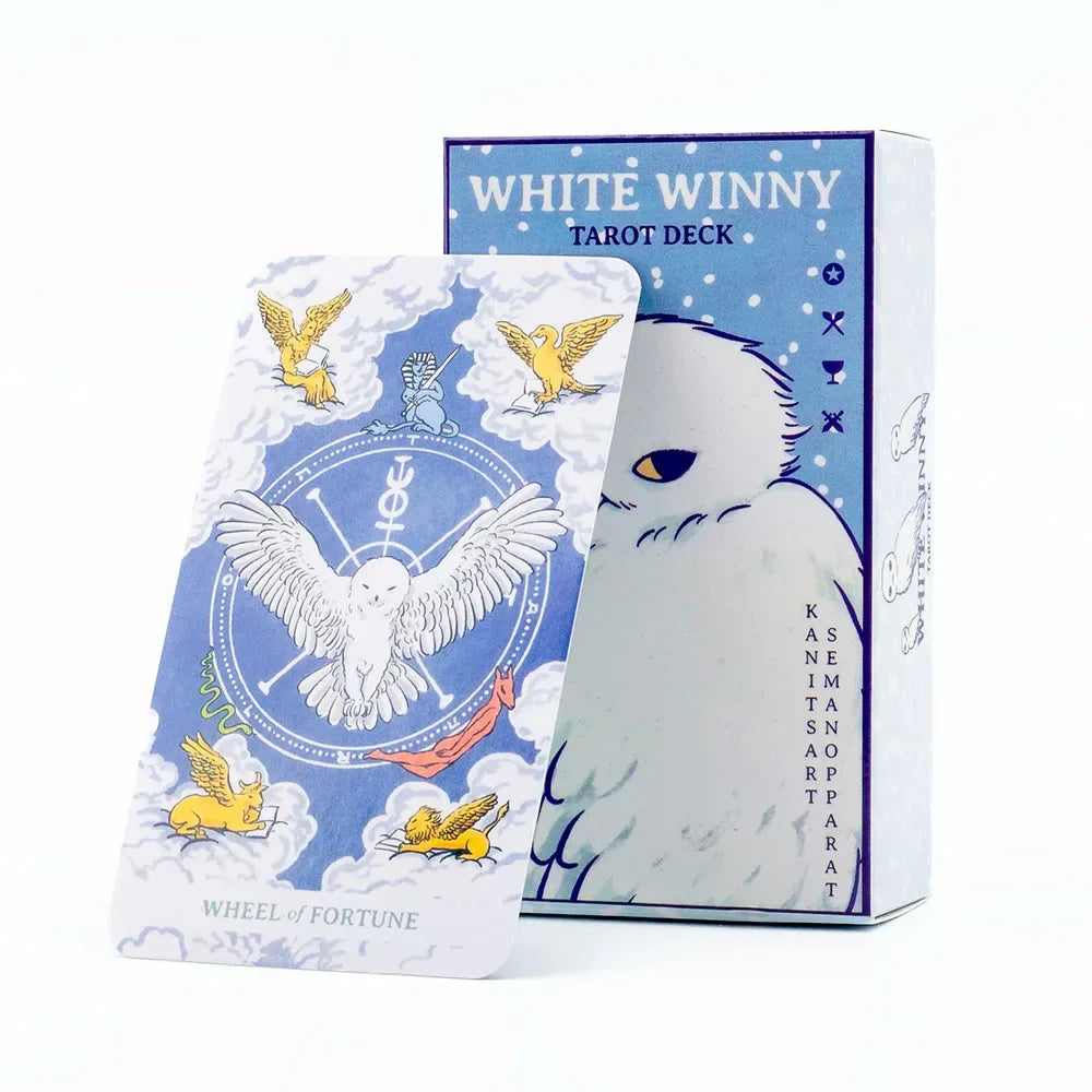 White Winny Tarot Deck - 80-Card Divination Set with PDF Guidebook for Intuitive Readings, Self-Discovery & Fun Parties