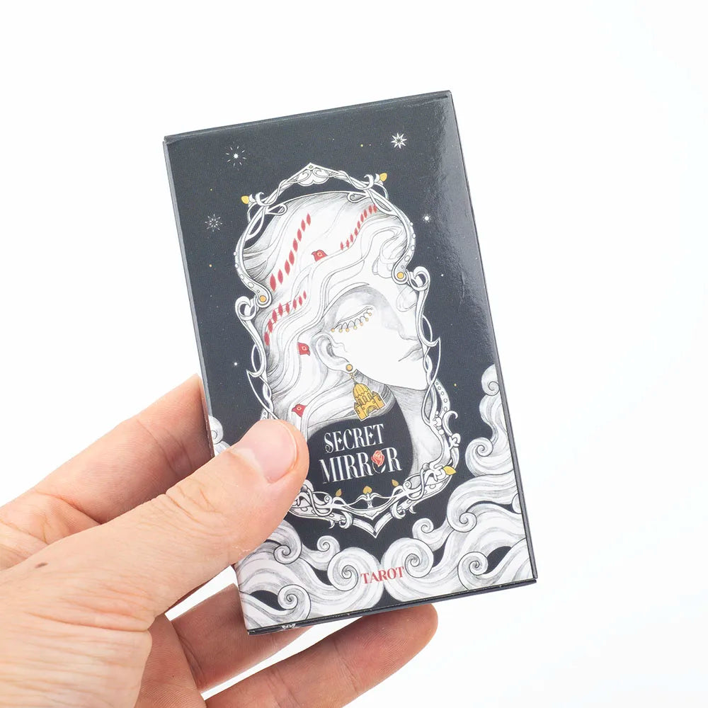 Secret Mirror Tarot – 80-Card English Divination Deck for Family Gatherings, Board Games, and Spiritual Exploration (12x7 cm)