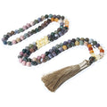 ✨ The "Prosperity Flow" Mala Set: Natural Citrine & Indian Onyx 108 Prayer Beads (Wealth & Strength) Necklace