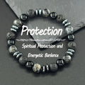 ✨ Genuine Natural Gold Swan Stone Bead Bracelet – Classic Volcanic Obsidian Design, Promoting Harmony & Prosperous Relationships for Men & Women 2 Labradorite 8 mm Beads