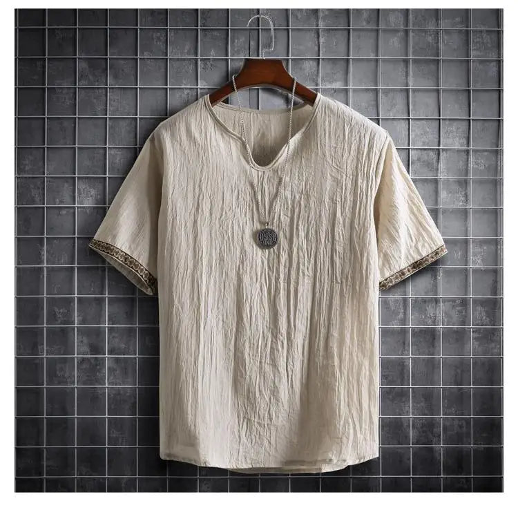 ✨ The Seoul Minimalist: Premium Men’s Plus Size Hawaiian Shirt (M-5XL) – Ultra-Lightweight Solid Color Fabric, Korean "Clean Fit" Aesthetic, and Breathable Short-Sleeve Casual Button-Down Khaki Hawaii Shirts