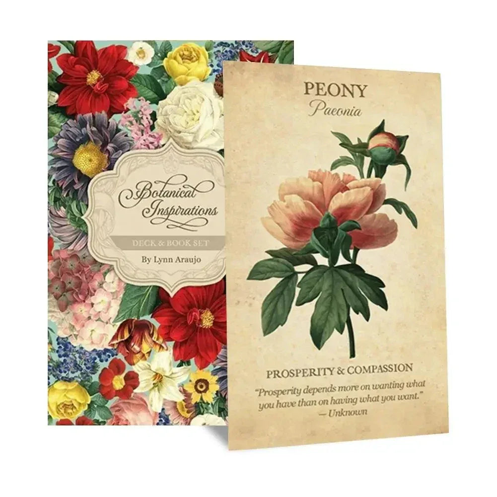 Botanical Inspiration Oracle Cards – 45-Card English Deck with PDF Guidebook for Personal Use & Board Games