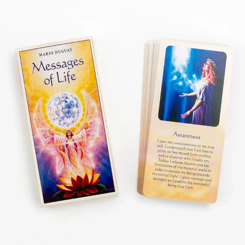 🔮Messages Of Life Tarot Cards | 54-Card Oracle Deck English Visions Edition for Divination & Board Games