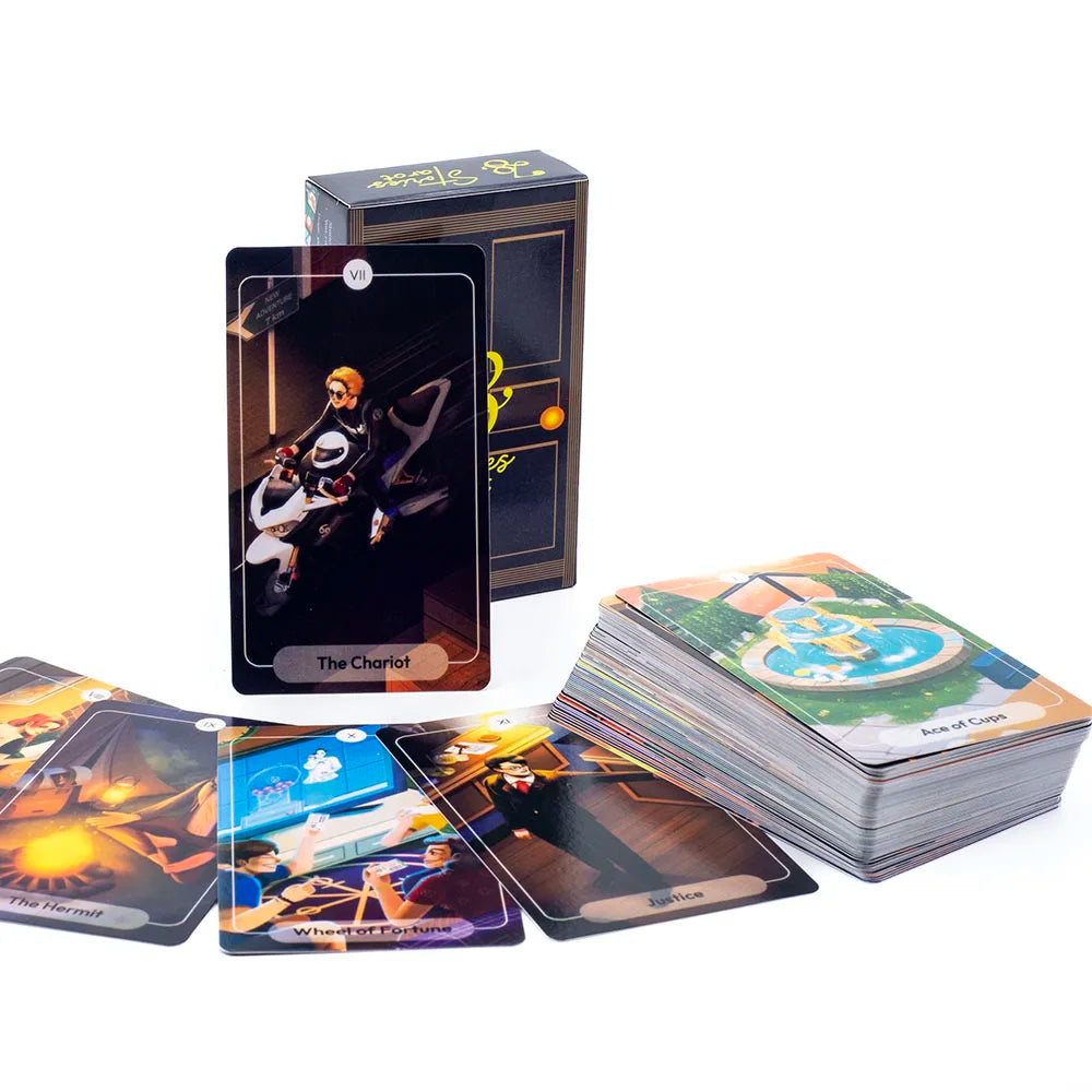 📖 78 Stories Tarot Deck – English Version Oracle Cards with PDF Guidebook | 79-Card Prophecy Deck for Family, Friends & Party Board Games