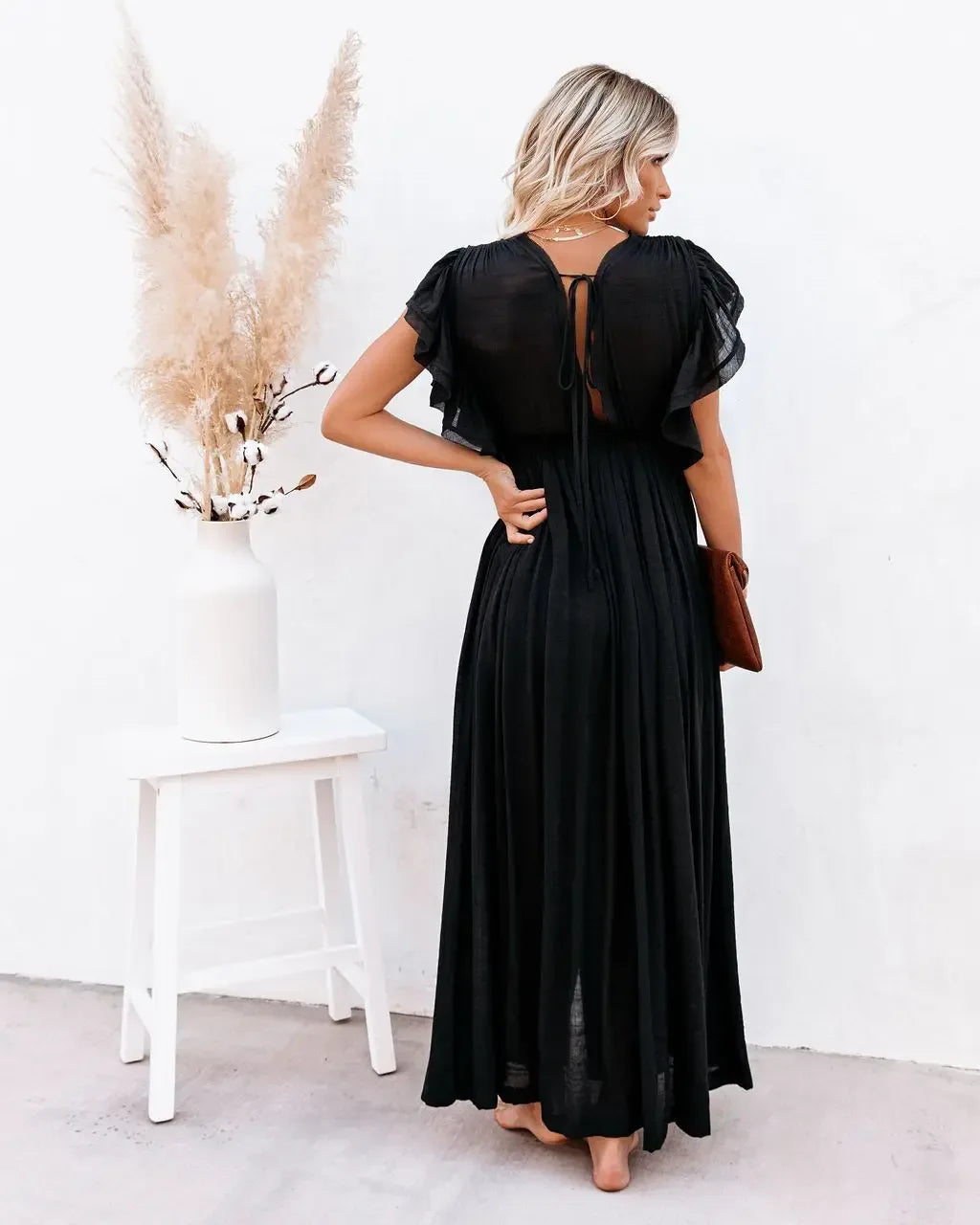 Summer Bikini Cover Ups for Women - V-Neck Kimono Beach Dresses with Lace-Up Detail and Sun Protection Features