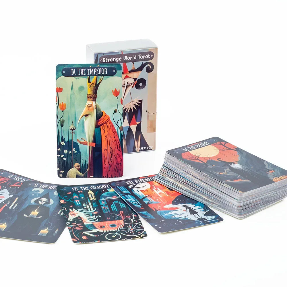 Strange World Tarot Deck - 78-Card Deck for Fate Divination, Fortune Telling & Party Board Game (10.4 × 6 cm)