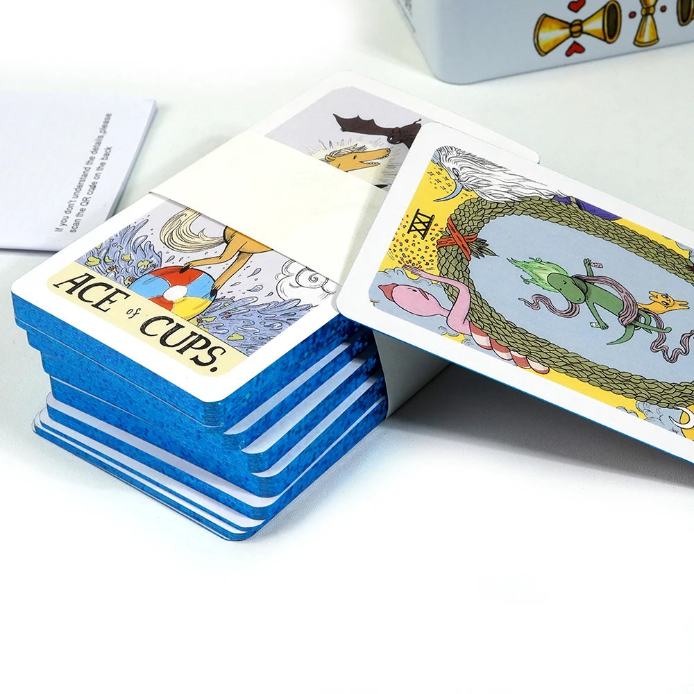 Adventure Time Tarot Deck – 78 Gold-Plated Cards in Premium Metal Tin
