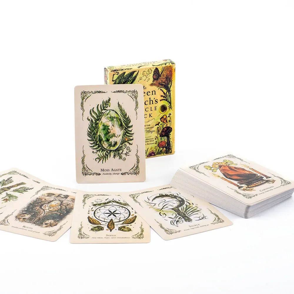 The Green Witch's Oracle Deck – 50 Cards for Divination, Spiritual Guidance & Family Party Games
