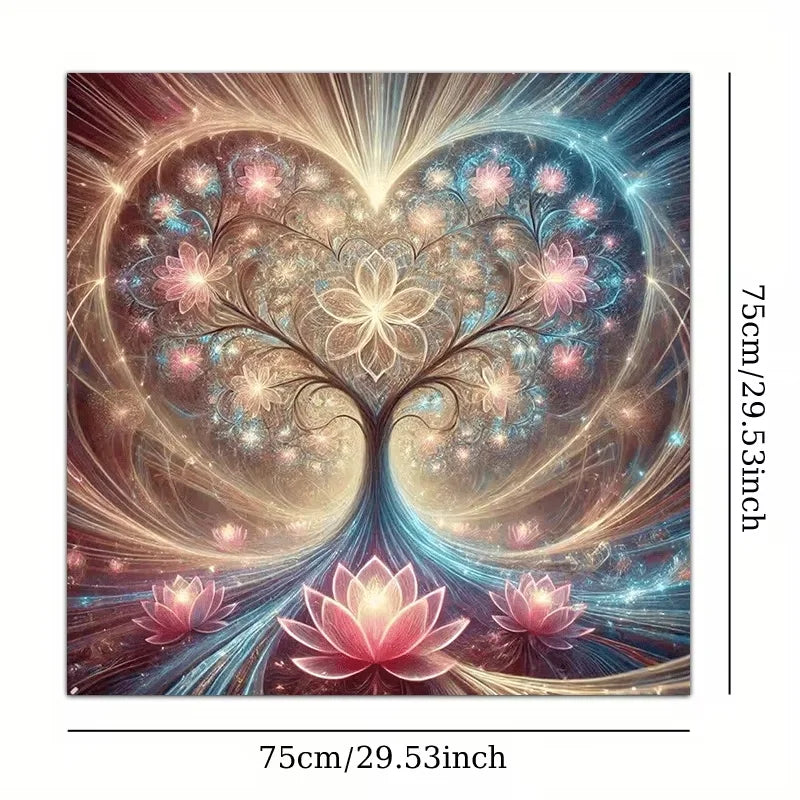 🃏 VIKAMA Floral Heart Tarot Tablecloth – Square Altar Cloth for Romantic Tarot Divination & Witchy Home Decor