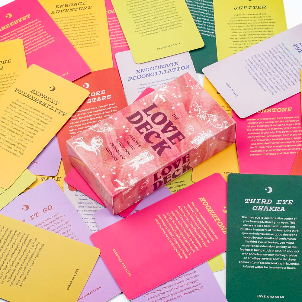 💗 The Love Deck Cards – 70 Pcs English Visions Tarot Deck for Divination & Parties