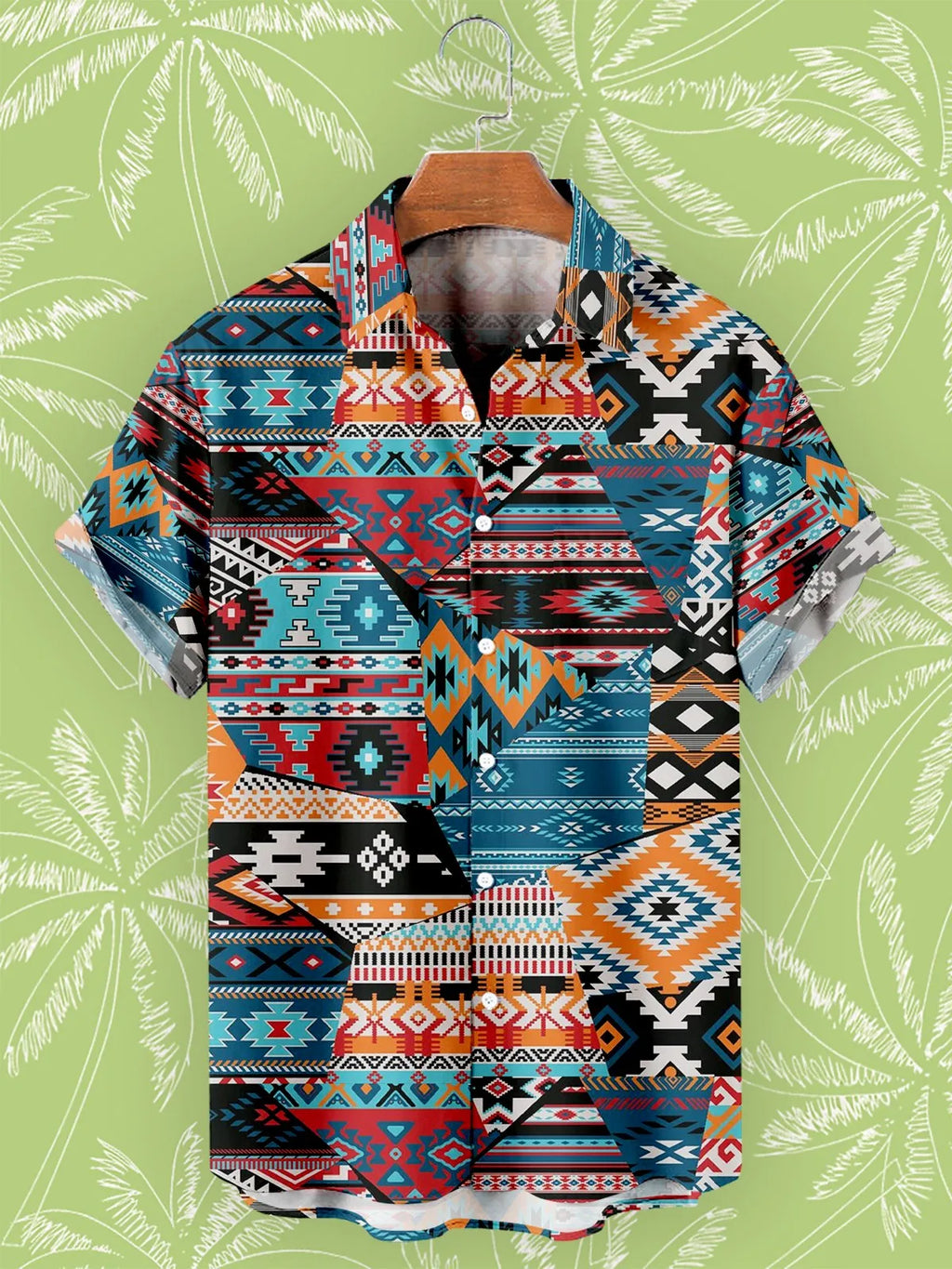 🌍 The Bohemian African Tribe 3D Masterpiece: Premium Men's Retro Short-Sleeve Shirt – High-Definition Tribal Graphic Print, Breathable Summer Beach Fabric, and Sophisticated Oversized Social Silhouette