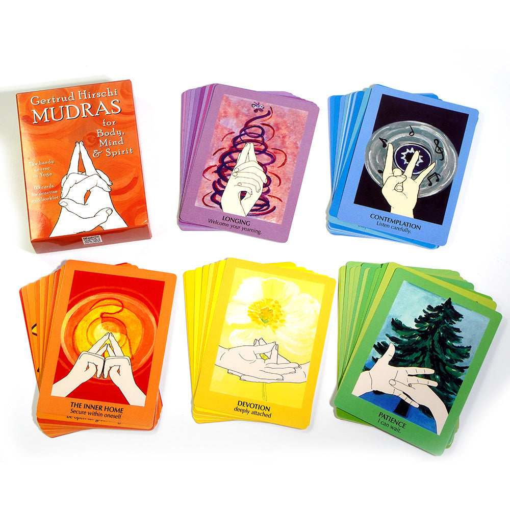 🕉️ Mudras For Body, Mind, and Spirit – 68-Card Yoga Practice Tarot Oracle Deck with PDF Guidebook | Holistic Healing & Meditation Tool | Free Shipping