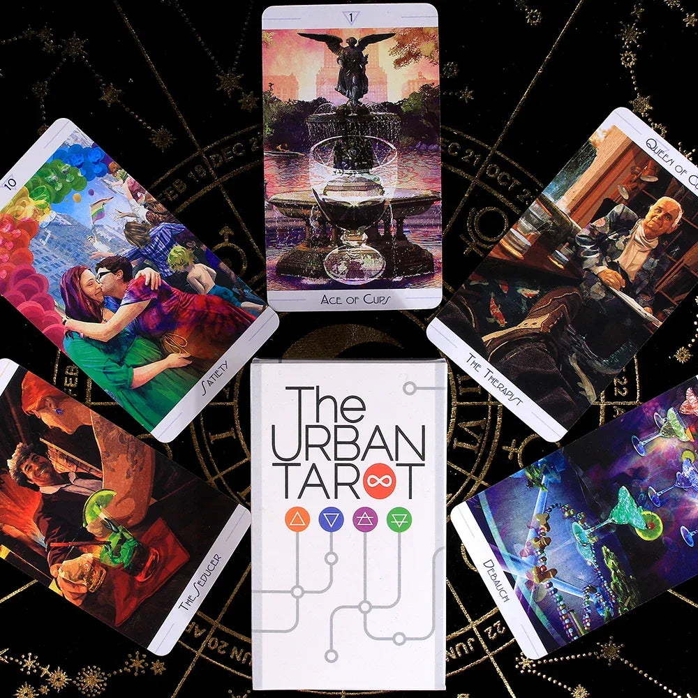 Urban Tarot Deck by Robin Scott - Modern Illustrated 78-Card Deck with 84-Page Guidebook
