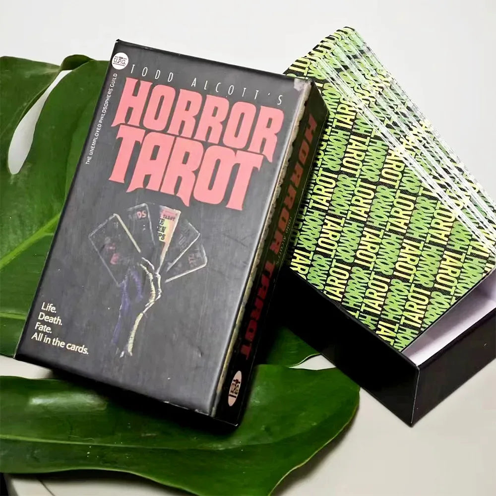 👻 Horror-Themed Tarot Deck – 78 Intriguing Cards Inspired by Macabre Literature & Spooky Pop Culture | 12 x 7 cm