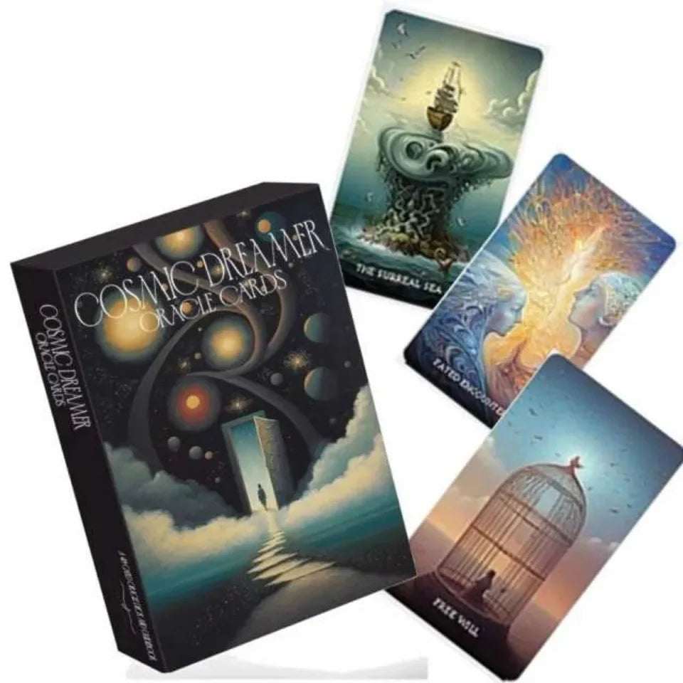 ✨ Cosmic Dreamer Oracle Deck – 48 Mesmerizing Cards with PDF Guidebook | Explore the Hidden Realms of the Psyche | 10.4 x 7.3 cm