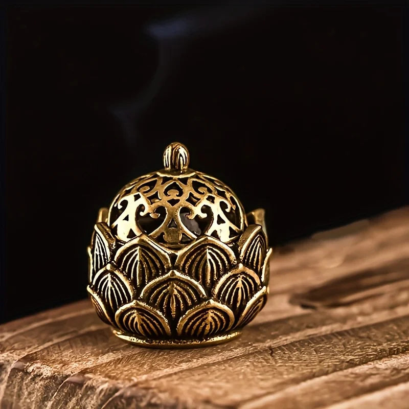 🌸 Mini Lotus Incense Holder – Small Cone Burner | Asian Style Zen Decor & Serene Gift | Free Shipping