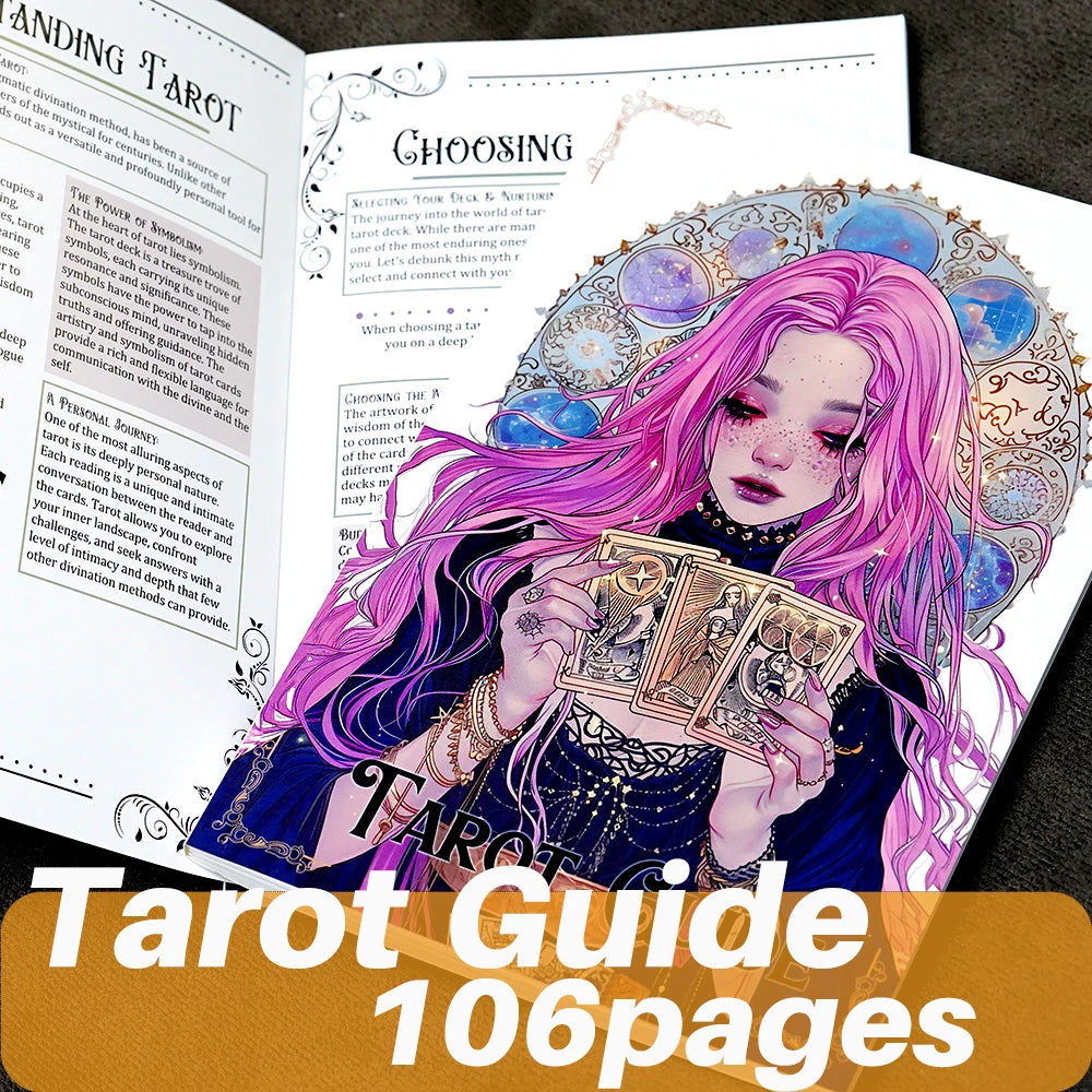 ✨ Tarot Beginner's Guide – 106 Pages Card Meanings, Reading Spreads, Cheat Sheets for Learning and Understanding Tarot