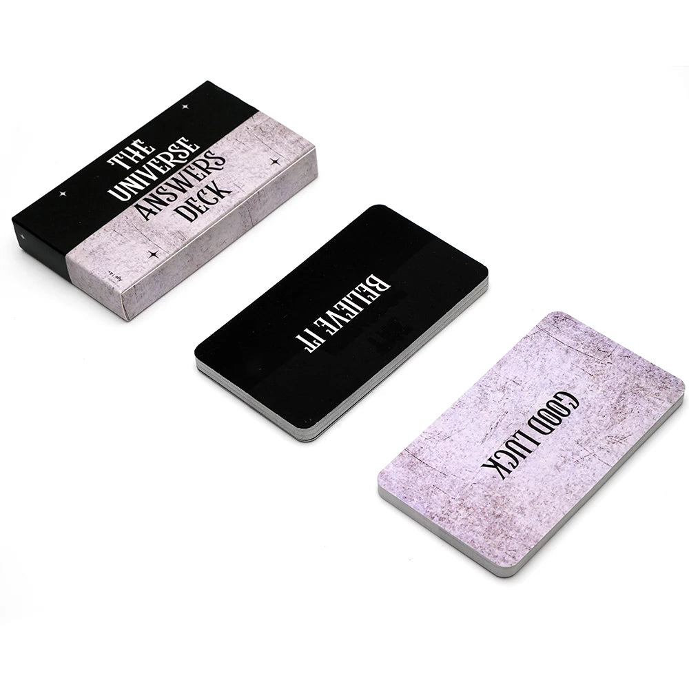 🌌The Universe Answers Tarot Deck – 44-Card Keywords Oracle Deck for Divine Guidance, Family Fun & Board Game Entertainment