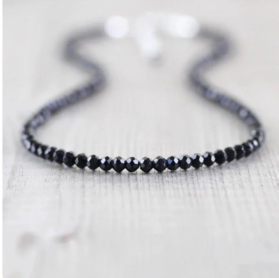 ✨ Yellow & Blue Sapphire Gemstone Beaded Necklace – Elegant Natural Birthstone Jewelry for Celebration and Balance