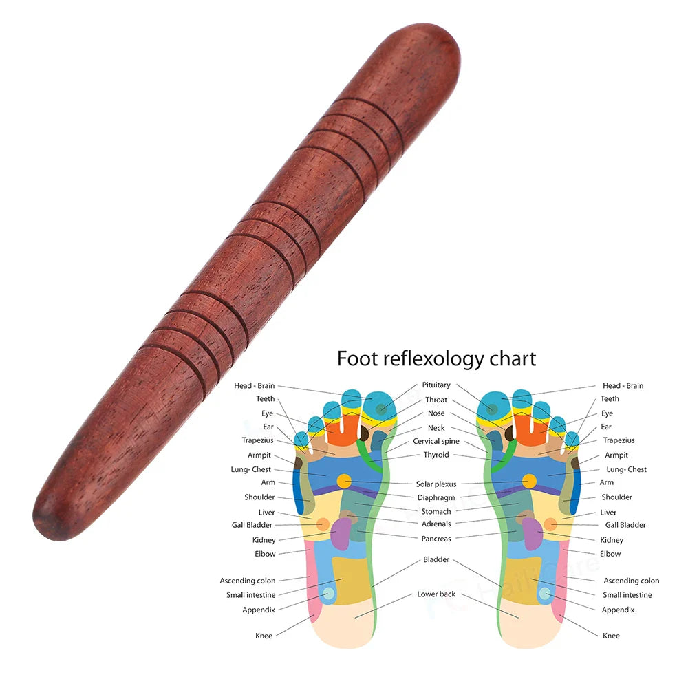 Multifunctional Wooden Massage Stick – Natural Wooden Acupoint Therapy and Meridian Relaxation Tool for Full Body Muscle Relief