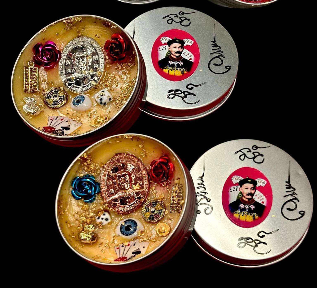 Ultimate Yellow Yi Kor Hong Wax Balm for Love & Success by Kruba Baeng Thanuttamo – Metta Maha Niyom Blessings for Prosperity & Protection