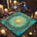 🌸Life Flower Decorated Tarot Tablecloth﻿ | Altar Astrology Ritual Cloth – Perfect Gift for Tarot Enthusiasts | Durable Polyester Tablecloth TLB (979)
