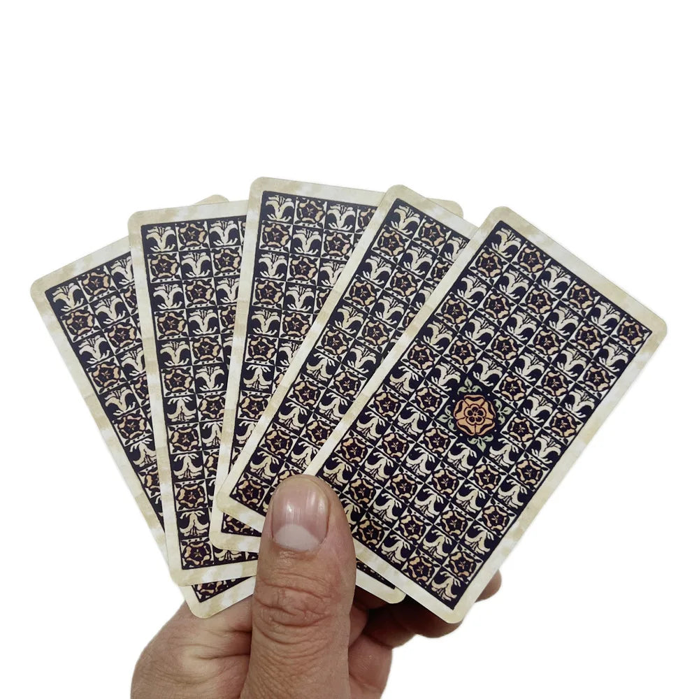 Vintage Tarot Cards – 78-Card Deck with Metal Tin Box, Gold & Green-Plated Edges, 10x6 cm, Includes Paper Manual for Divination & Board Game