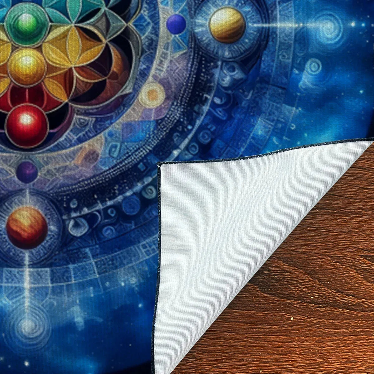 🃏 Elemental Chakra Tarot Tablecloth – Decorated Altar & Ritual Cloth for Tarot Enthusiasts and Astrological Chakra-Themed Decoration