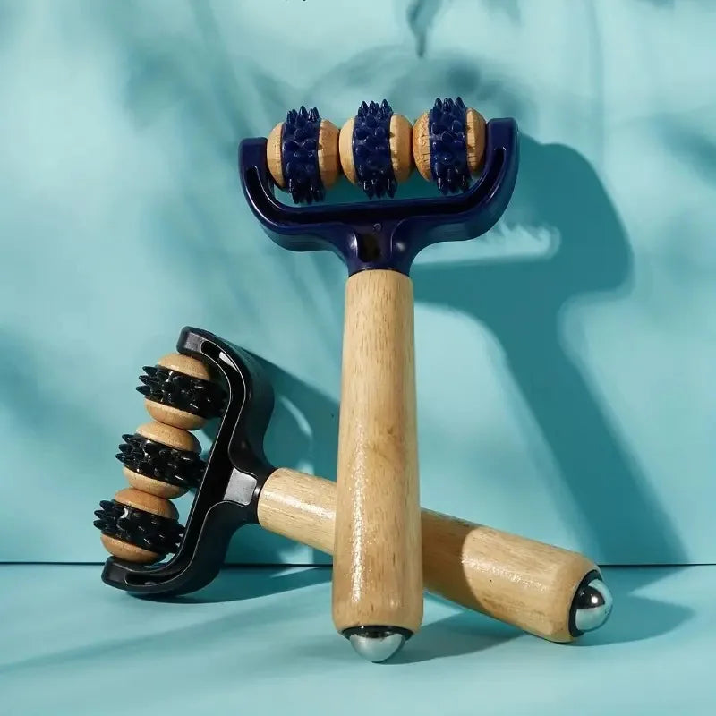 T-Shaped Massage Roller – Multifunctional Deep Tissue Massager for Face, Legs, Abdomen & Body, Portable for Travel and Home Use﻿