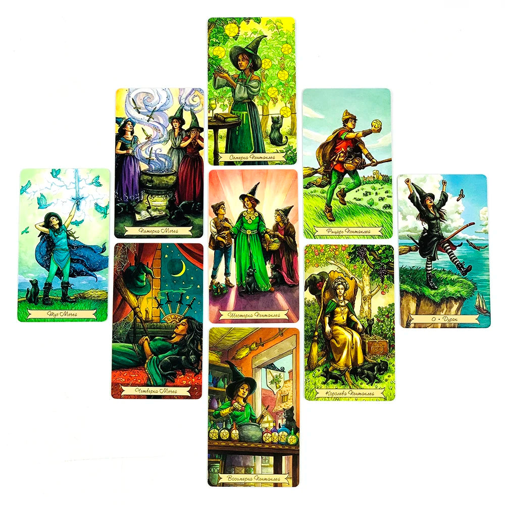 🎃New Russian Version Tarot Cards | Mysterious Divination Board Game & Family Gathering Card Game – Perfect Halloween & Christmas Gifts