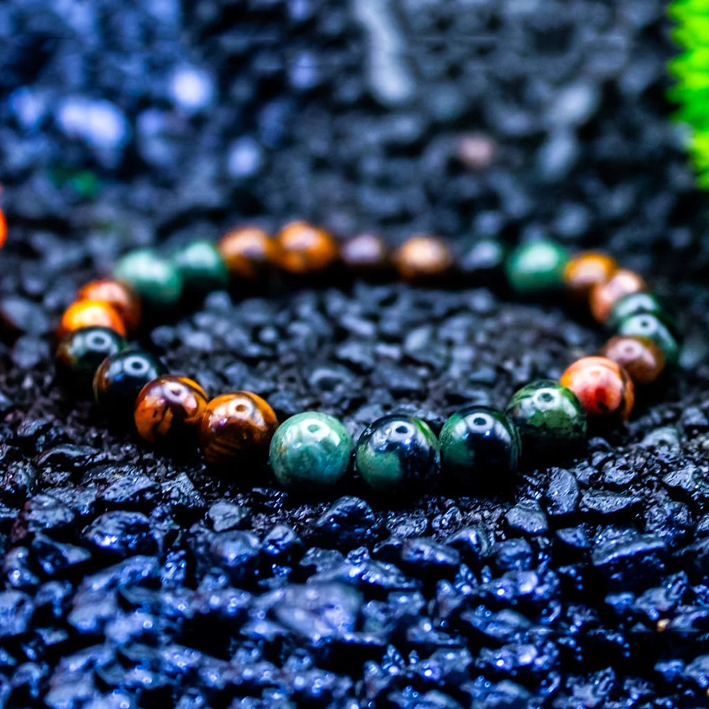 ✨ Thinker Bracelet – Handmade Natural Stone Kanbaba Jasper & Picture Jasper Jewelry for Men & Women – Unique Gift Idea