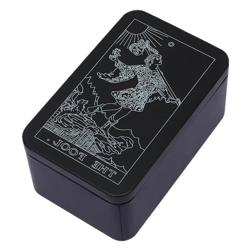 Tarot Cards Box Iron Case Holder for Card Deck Storage Portable Tarot Organizer Storage Case Holder Box For Tarot Cards And Game