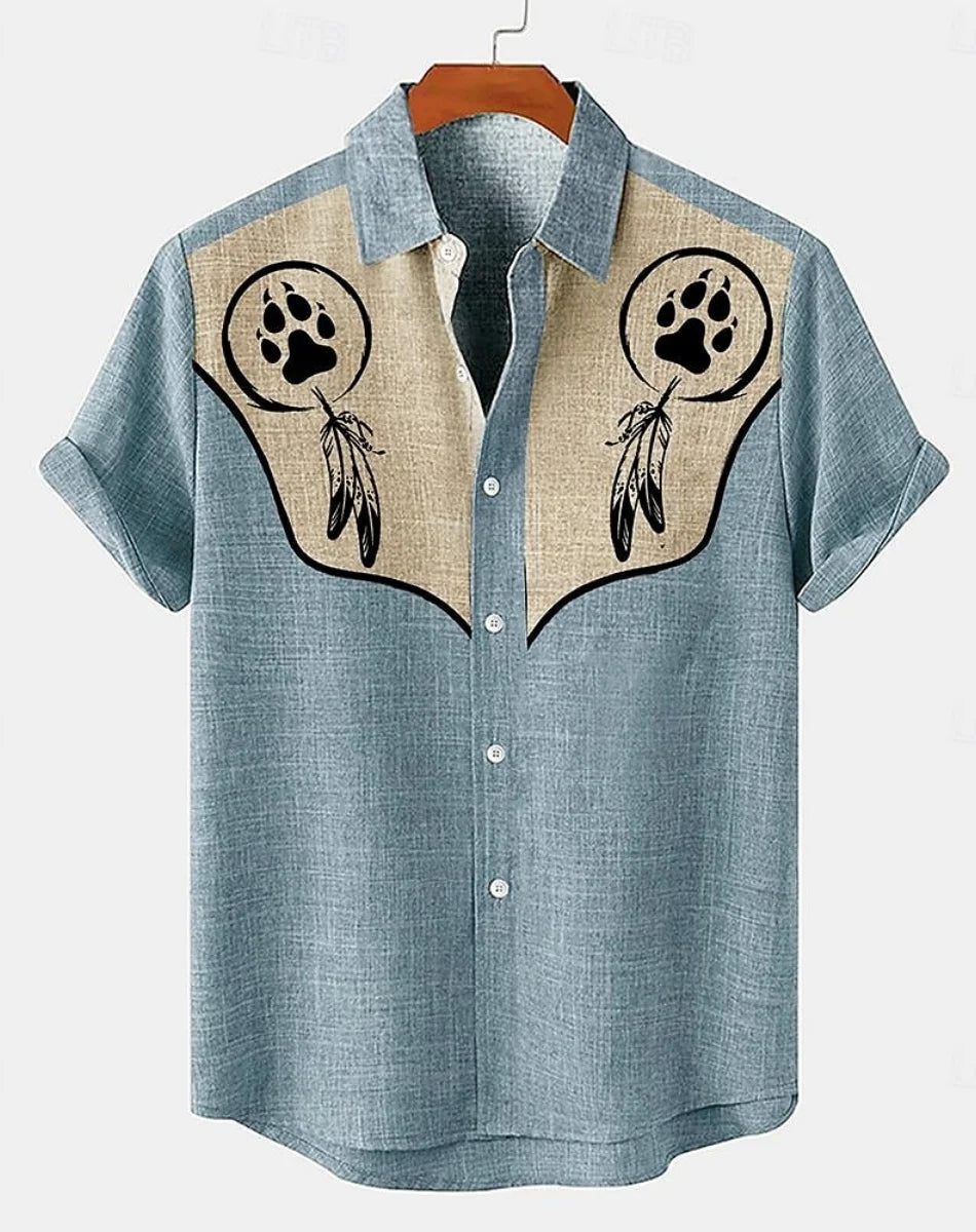 🌿 The Absolute Pure Linen 100%: Men’s Premium Urban-Outdoor Shirt – Short-Sleeve Modern Casual Button-Down, 100% Organic Flax Linen, Ultra-Breathable Performance Streetwear KL957