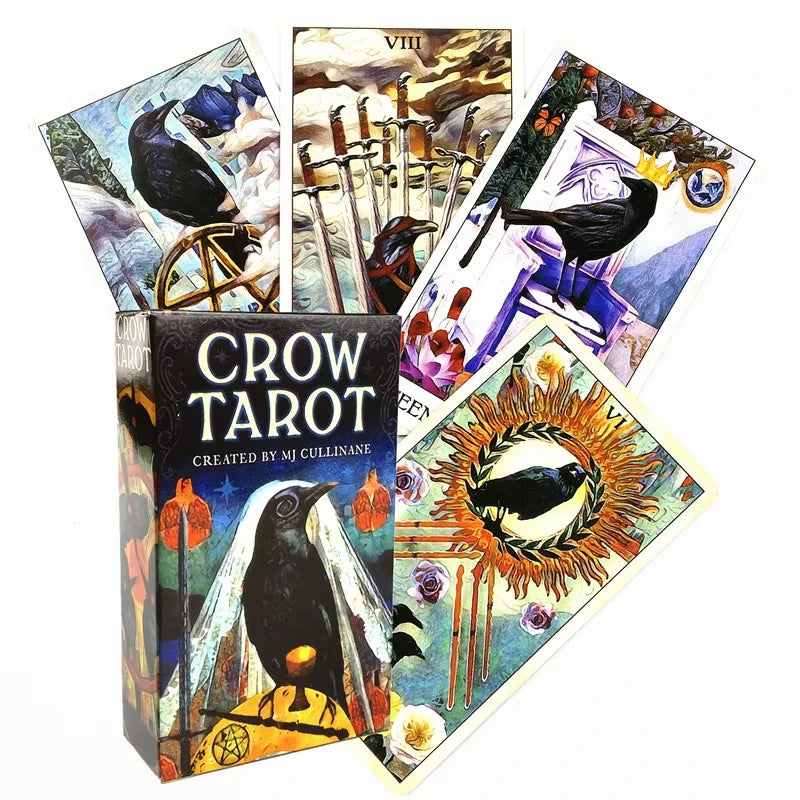 Murder of Crows Tarot – 78-Card English Divination Deck for Fortune Telling, Family Parties & Board Games