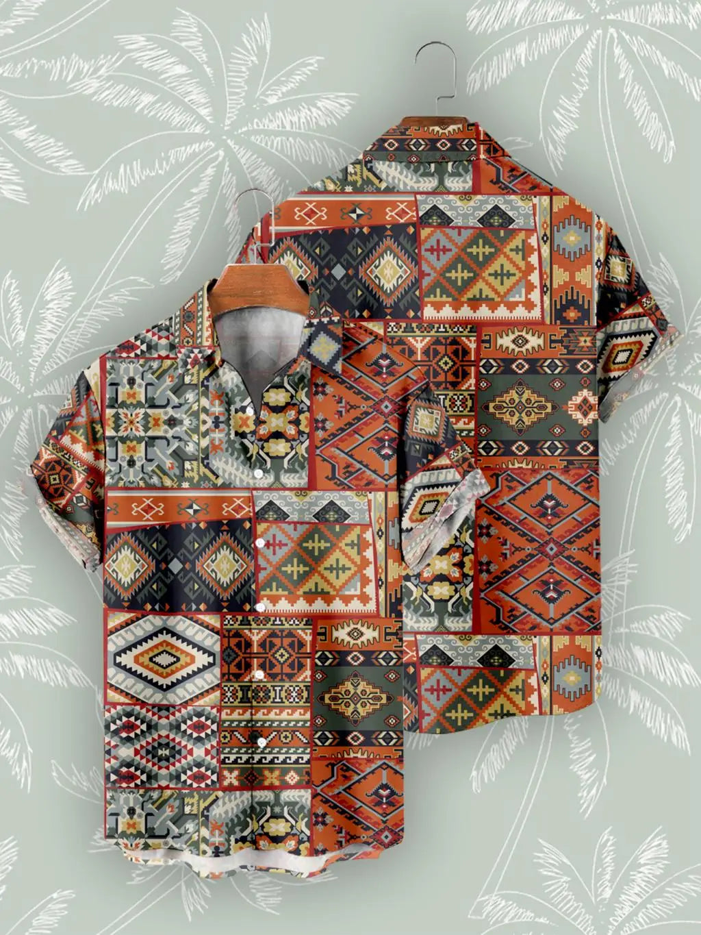 🌍 The Bohemian African Tribe 3D Masterpiece: Premium Men's Retro Short-Sleeve Shirt – High-Definition Tribal Graphic Print, Breathable Summer Beach Fabric, and Sophisticated Oversized Social Silhouette