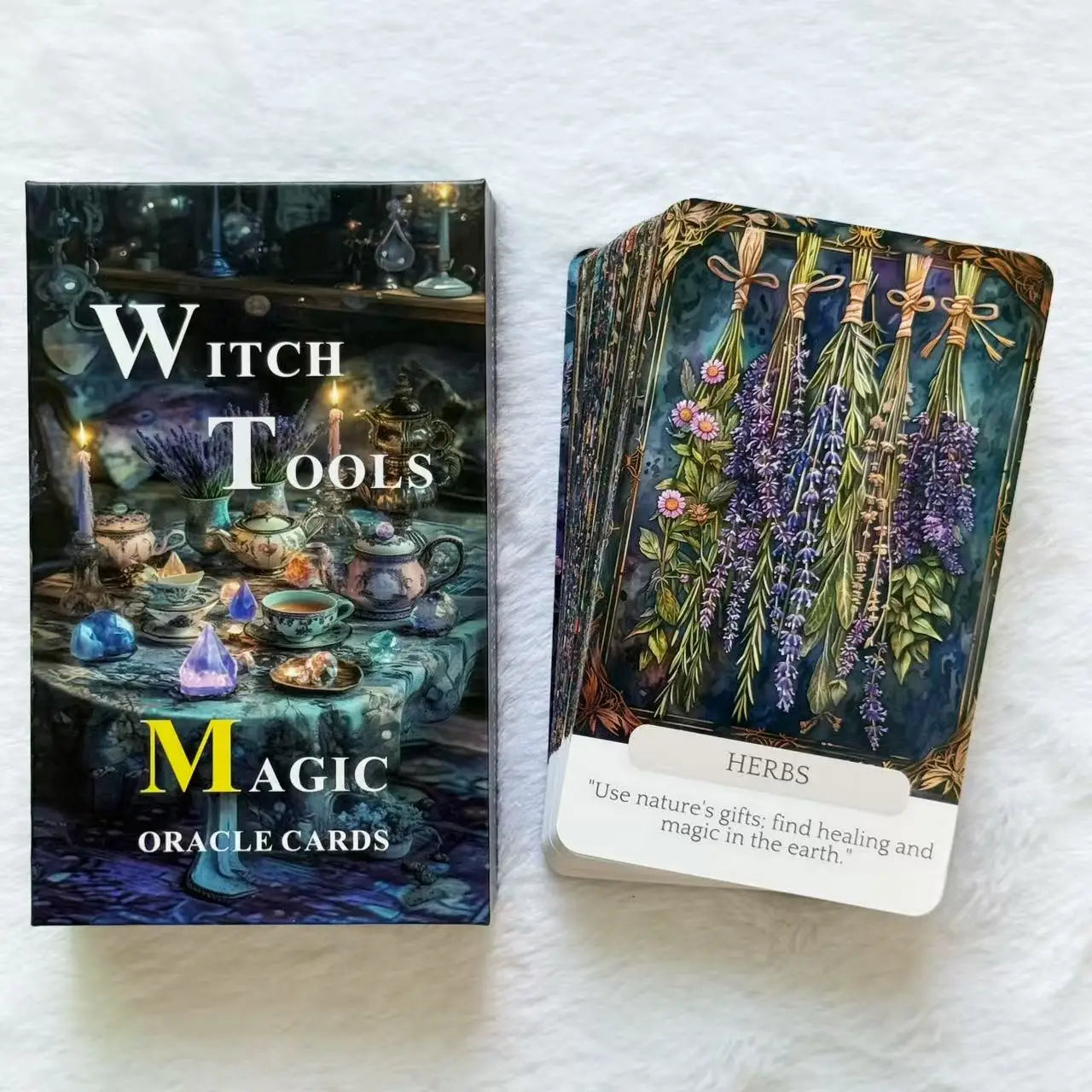Witch Tools Magic Oracle Cards – 54-Card Witchy Aesthetic Deck (12x7 cm) for Self-Guidance, Mindfulness & Divination