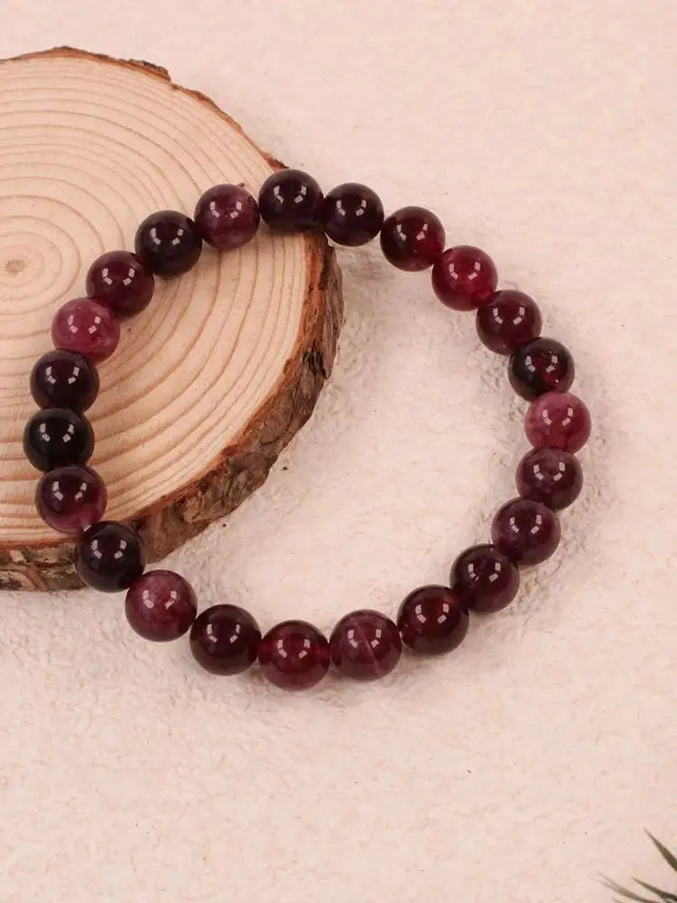 ✨ Best-Selling Handmade Natural Stone Bracelet – Elegant Beaded Pulsera with Stainless Steel for Women