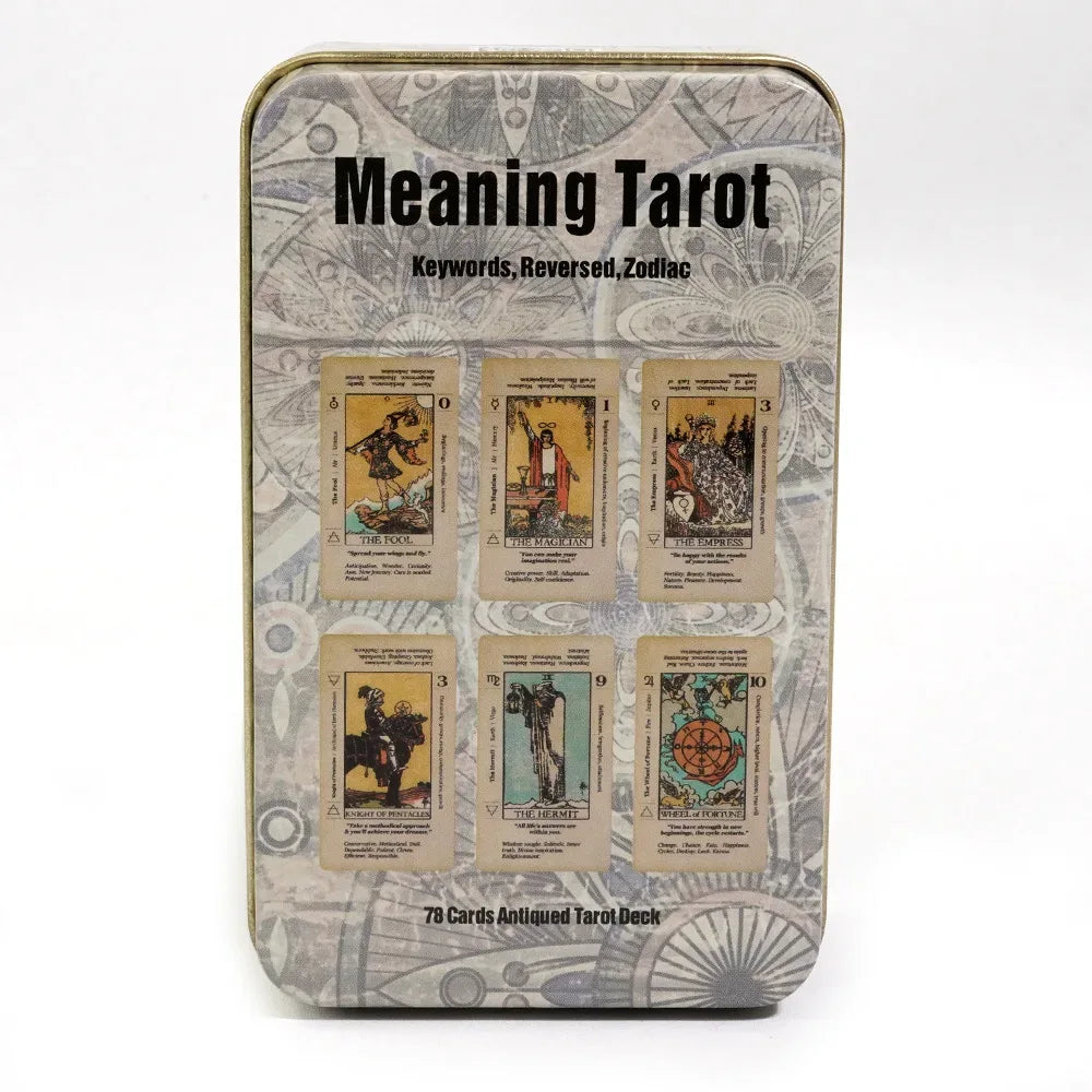 🌙 Moon Compass Tarot Deck – 78 Cards | Gilded Edge | Tin Box | Oracle & Tarot Game | English Edition with Paper Guidebook green