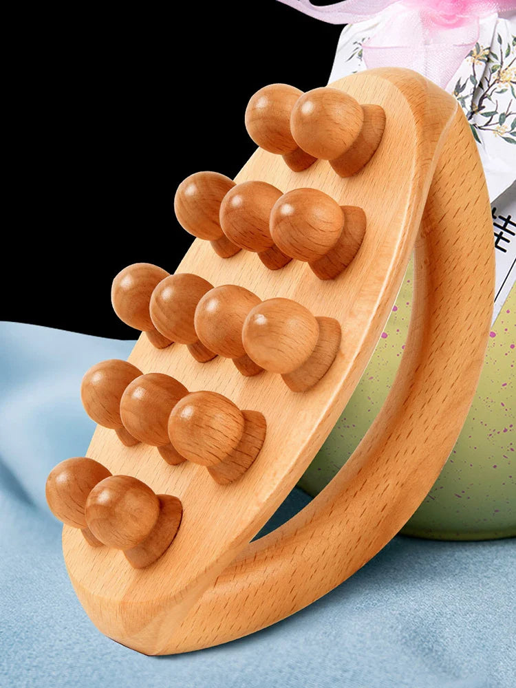 Wood Therapy Fascia Release Massage Tools – Wooden Massage Brush & Gua Sha Body Sculpting Tool for Smooth Meridians and Deep Tissue Relief﻿