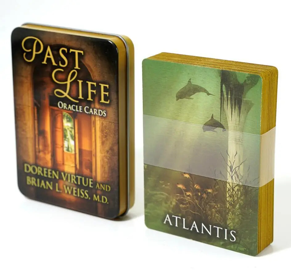 🌙 Moon Compass Tarot Deck – 78 Cards | Gilded Edge | Tin Box | Oracle & Tarot Game | English Edition with Paper Guidebook WHITE