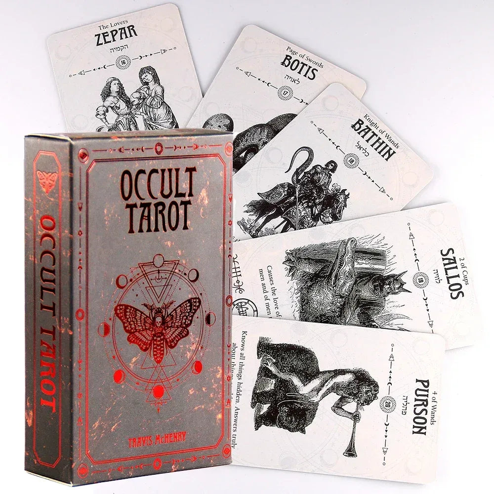Occult Tarot Divination Deck by Travis McHenry - 78-Card Oracle Inspired by Ancient Magickal Grimoires for Family Parties & Board Games