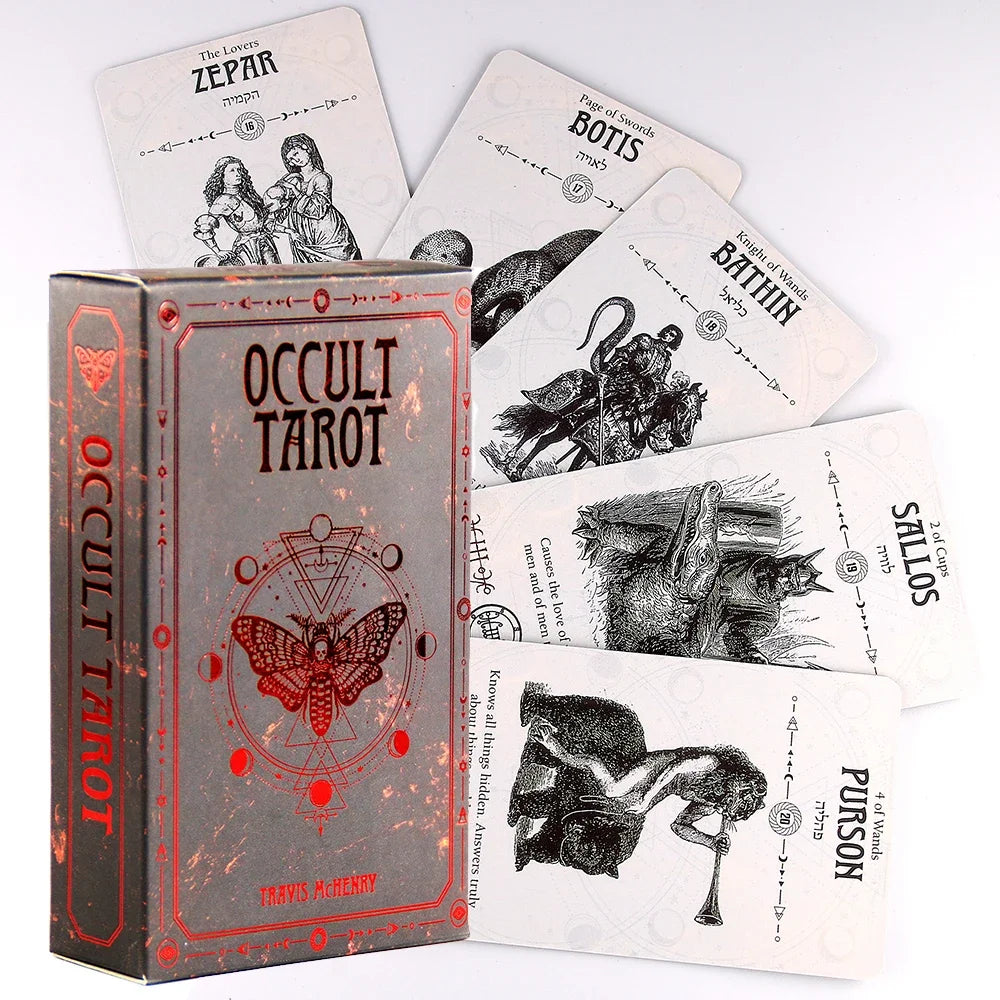 🐉&nbsp;Occult Tarot 78-Card Deck – Unlock Ancient Magick & Solomonic Secrets for Powerful Divination and Ritual Insights