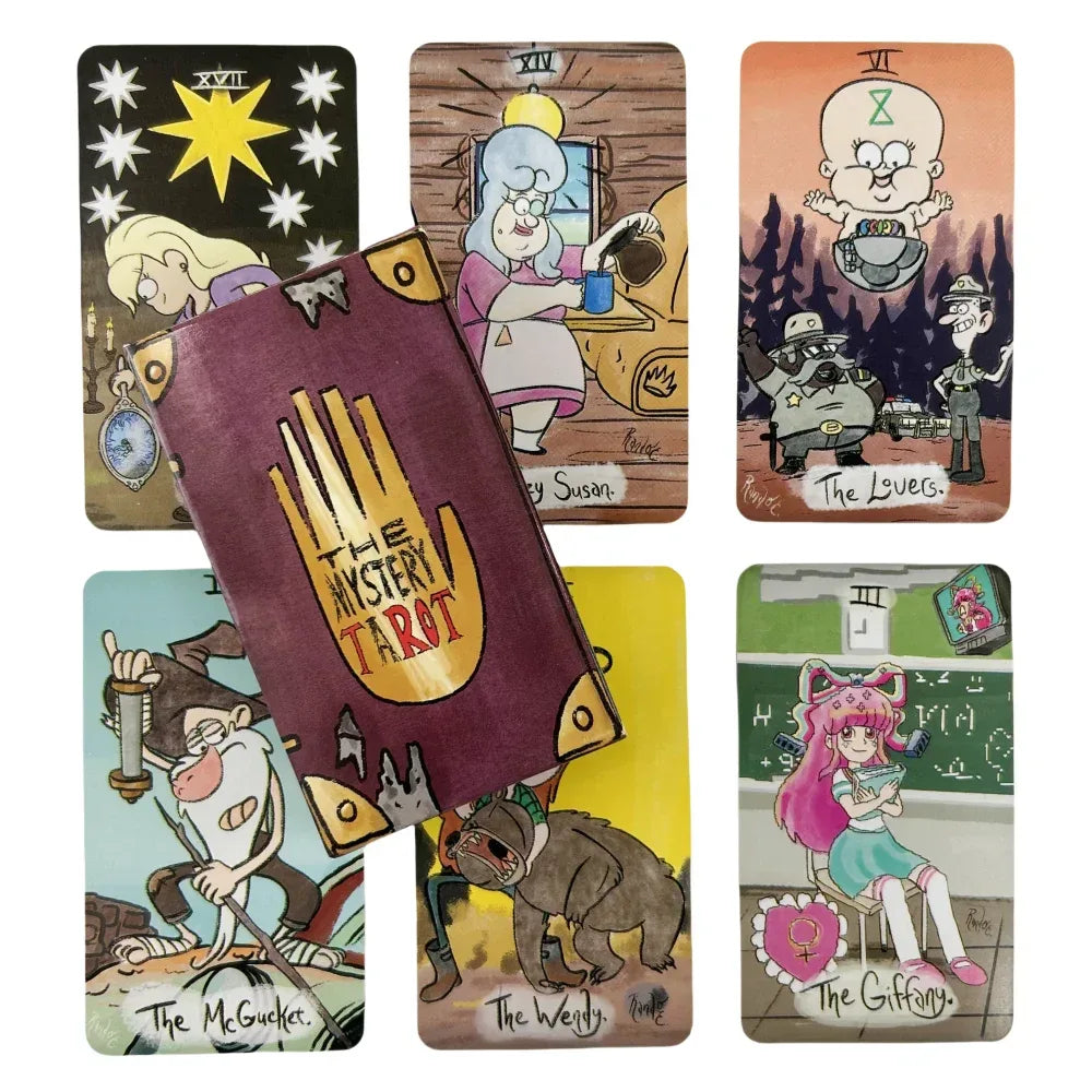 Mystery Tarot Cards Deck - 78 Gravity Falls Inspired Cards for Party and Board Games