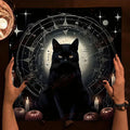 🌑Altar Table Cloth | Witchcraft Black Cat & Star Design | Tarot & Astrology Oracle Cards Pad | Home & Room Decor DT-241122000092 TLZB
