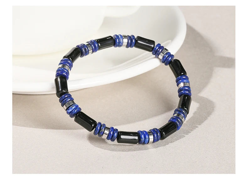 🐯 Natural Yellow Tiger Eye Tube Bracelet: Modern Cylinder Stone Bangle with Stainless Steel – Wealth, Confidence & Energy Jewelry for Men & Women