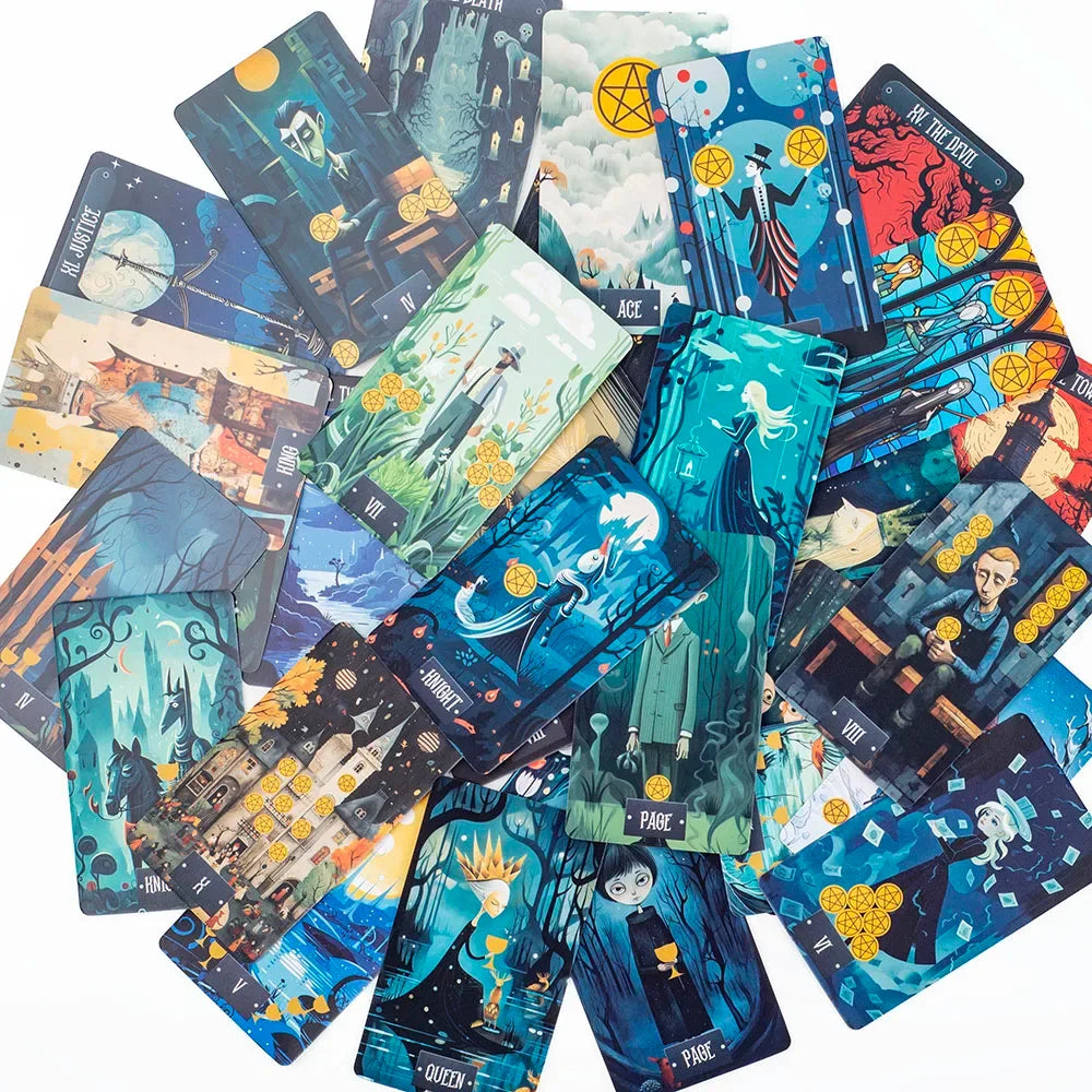 Strange World Tarot Deck - 78-Card Deck for Fate Divination, Fortune Telling & Party Board Game (10.4 × 6 cm)