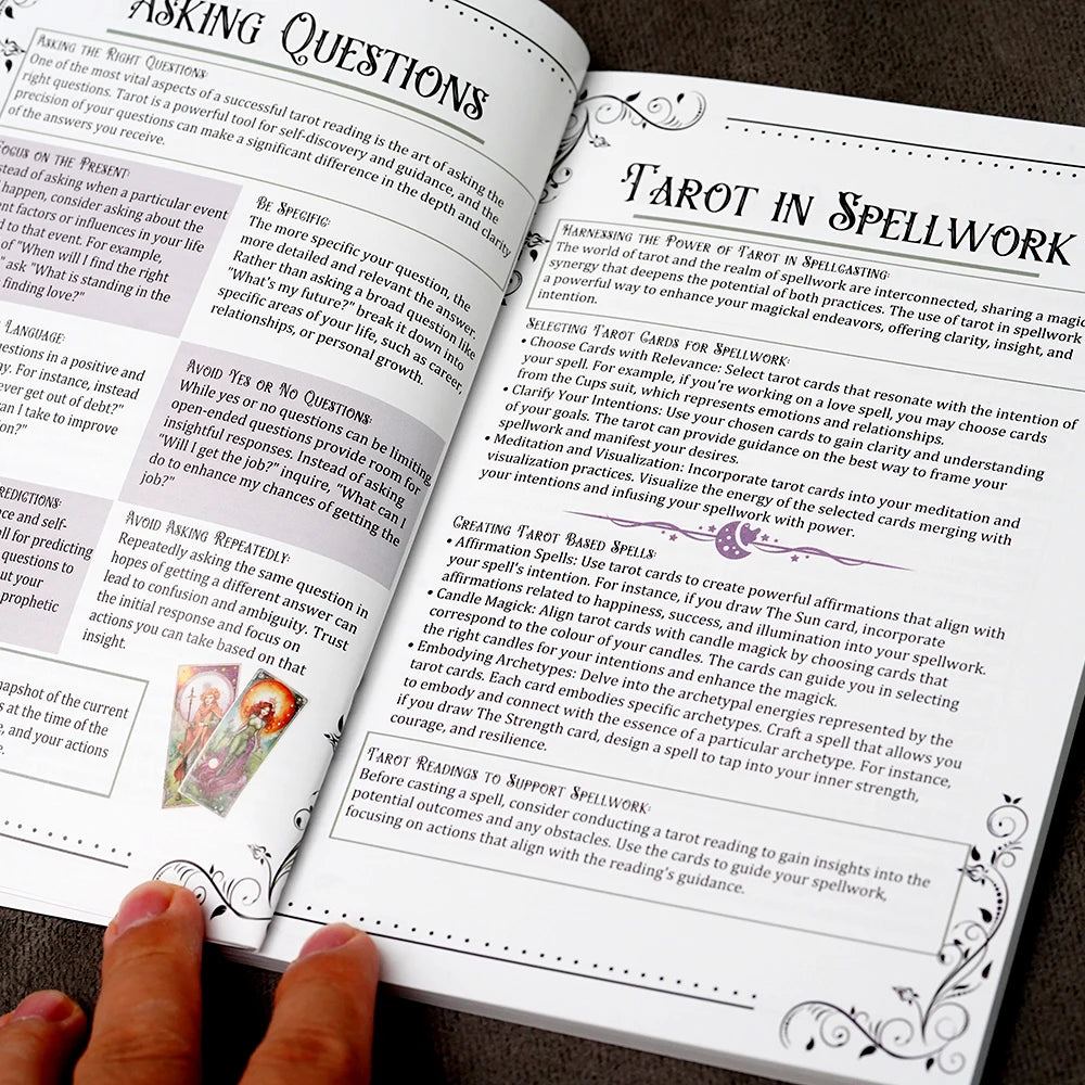 ✨ Tarot Beginner's Guide – 106 Pages Card Meanings, Reading Spreads, Cheat Sheets for Learning and Understanding Tarot