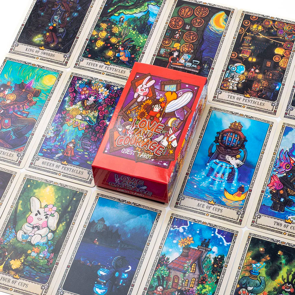 🎴 Love And Courage Quest Tarot Pocket Edition – 78-Card Tarot Deck: The Little Princess' Fantasy Journey