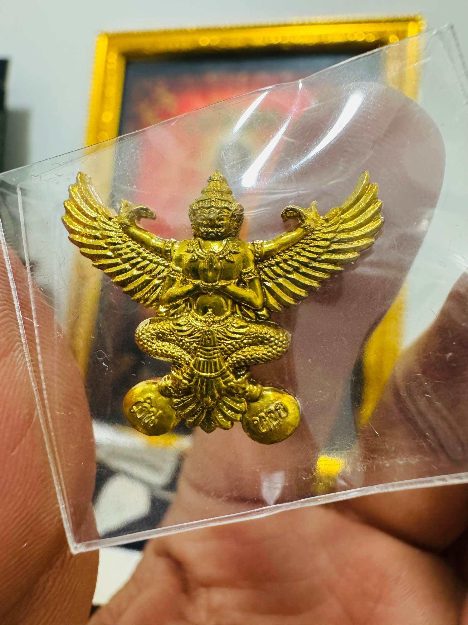Unleash Supreme Power with Phaya Krut Amulet by Phra Ajarn Amnat in Black Rhodium Gold